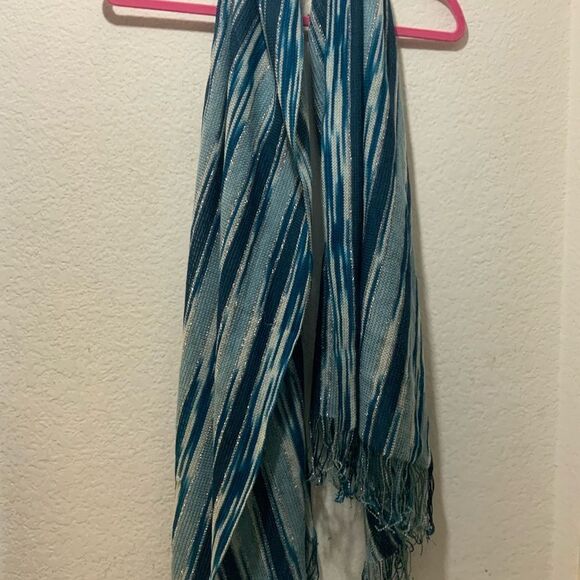 NWT Missoni Wool Blend  Scarf blue .Made in Italy - Picture 3 of 6